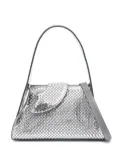 GCDS small Comma metallic leather bag - Silver