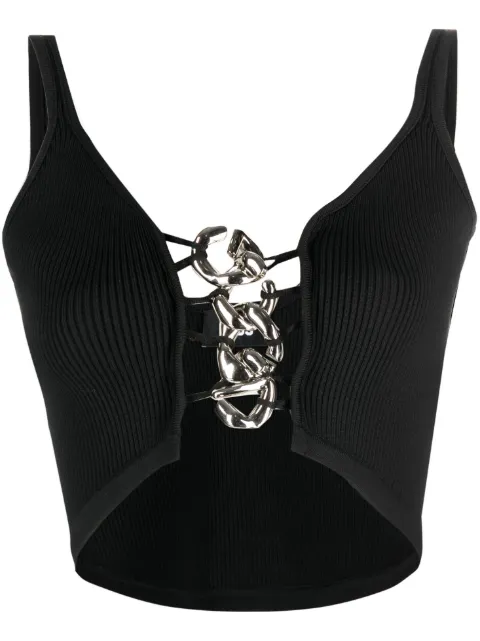 GCDS logo-chain tank top