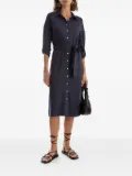 Lygia & Nanny belted shirt midi day dress - Blue