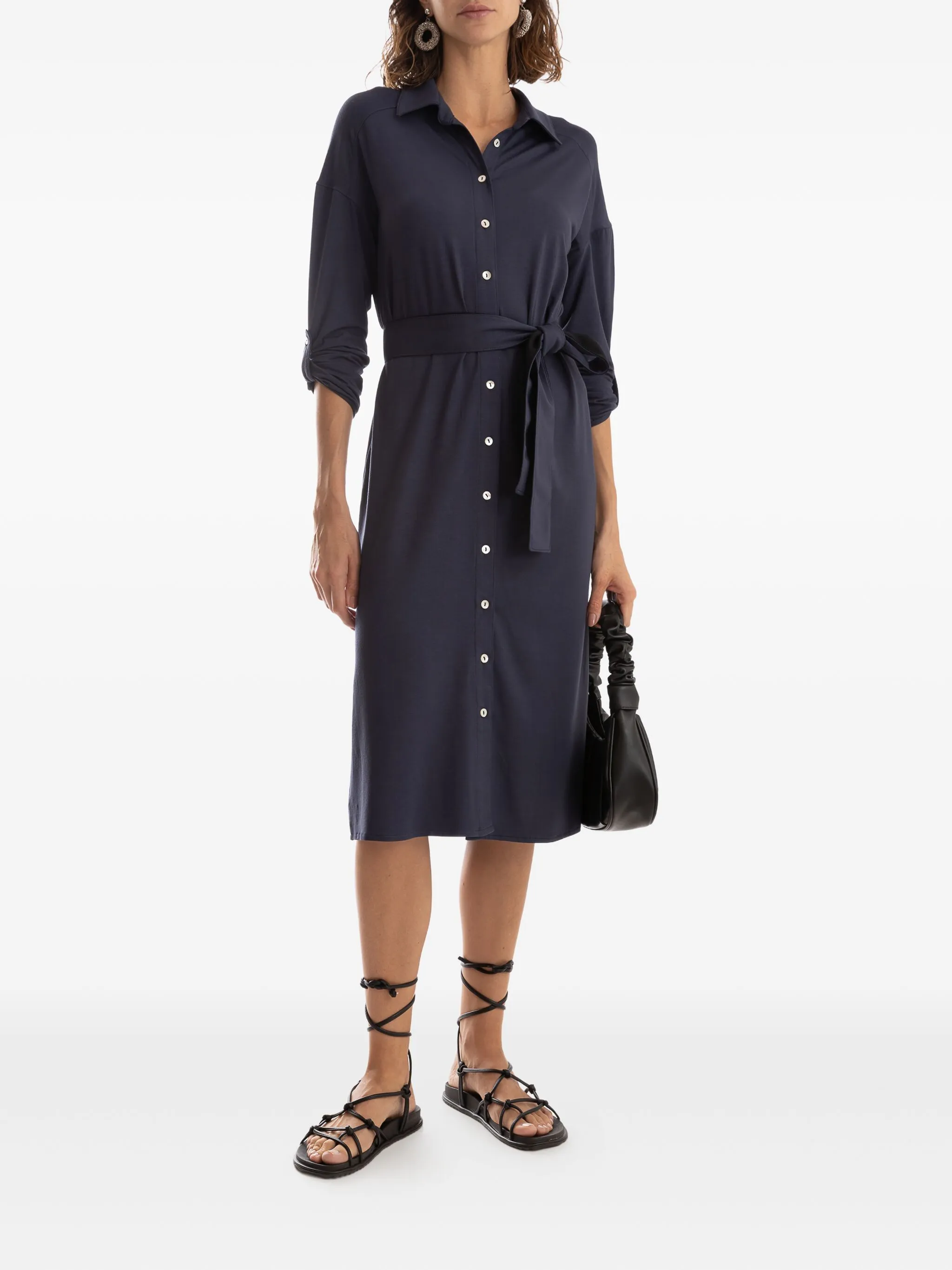 Lygia & Nanny belted shirt midi day dress