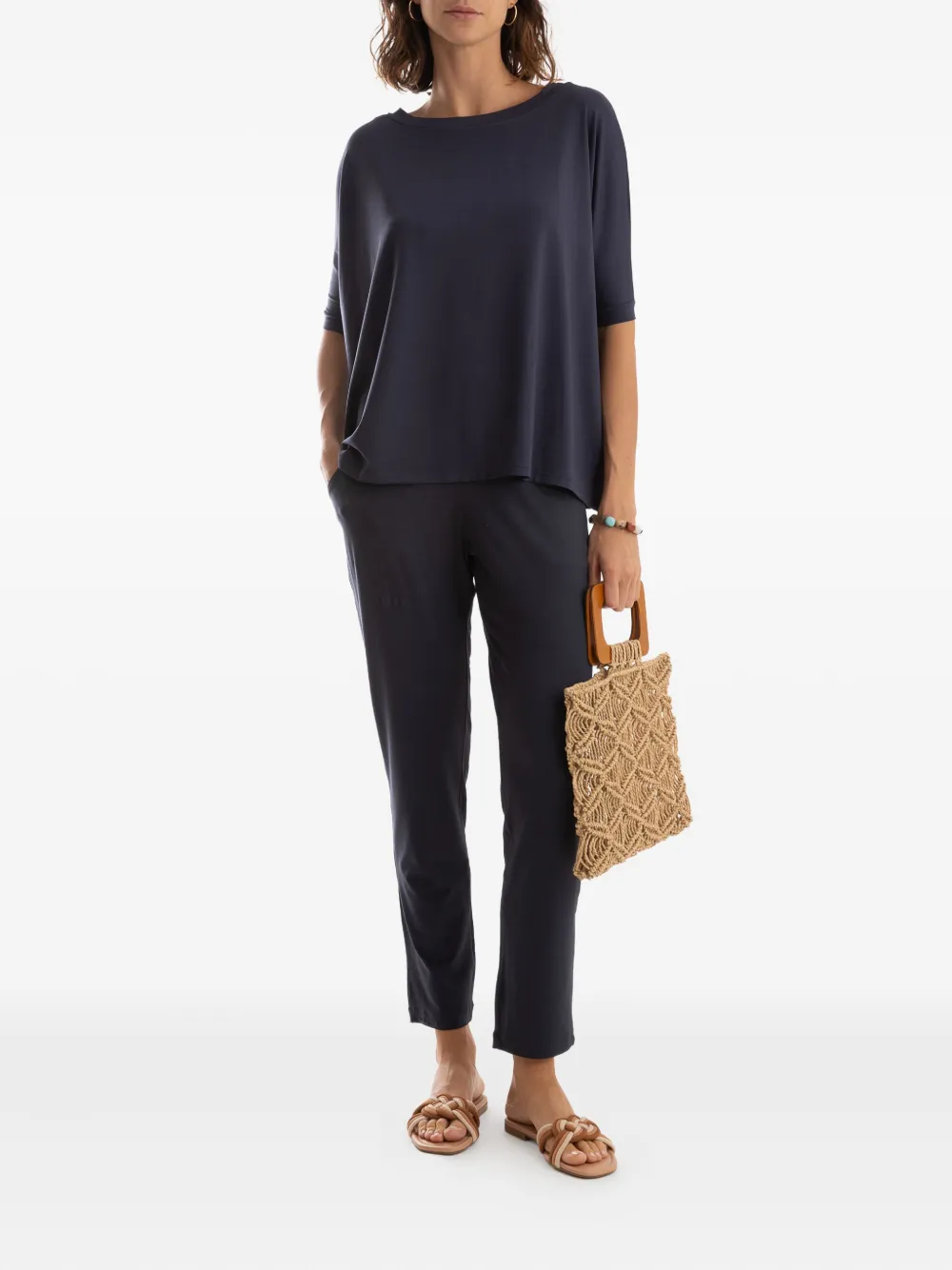 Lygia & Nanny elasticated-waistline pull-on trousers - Blauw