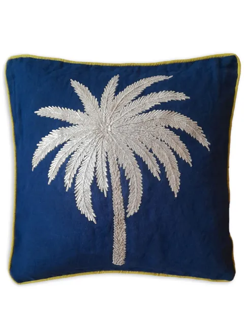 Les-Ottomans Palms embroidered cushion
