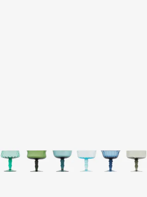 Bitossi Home Diseguale glasögon med transparent design (6-pack)