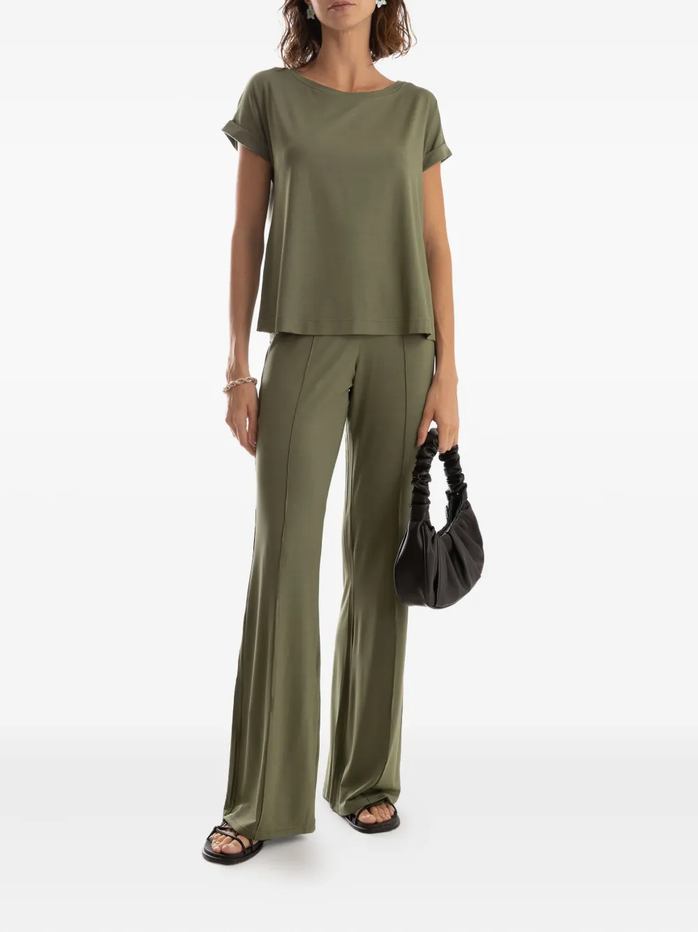 Lygia & Nanny seam-details trousers - Groen