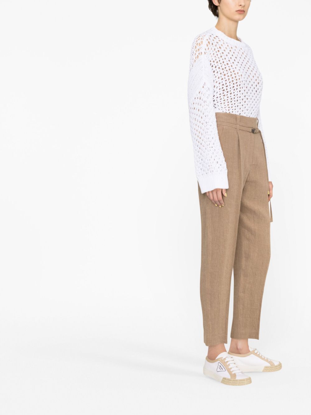 Brunello Cucinelli Monili-chain tailored trousers Women