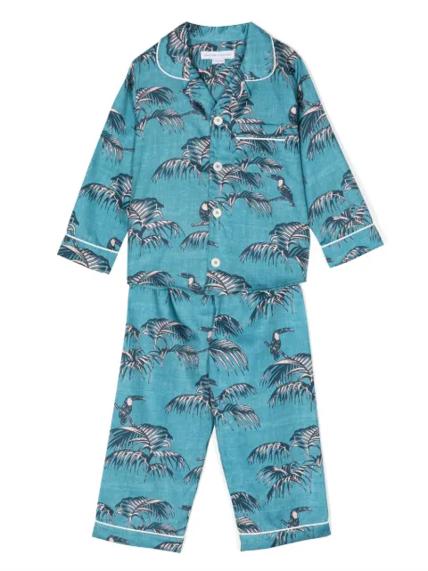 Desmond & Dempsey Kids Bocas graphic-print pajama 