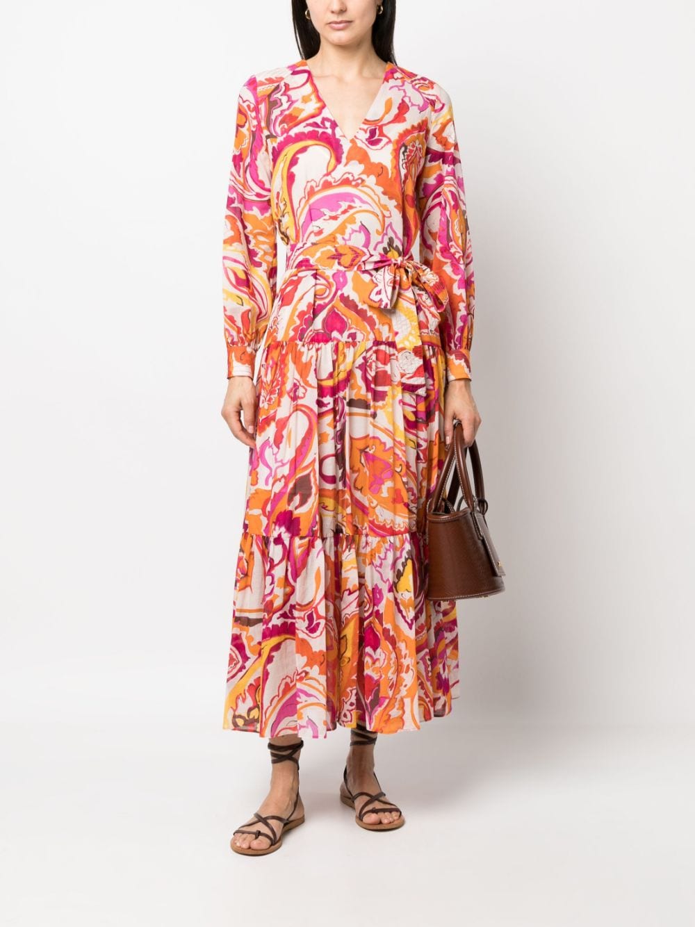 Shop Twinset Abstract-print Dress In Orange