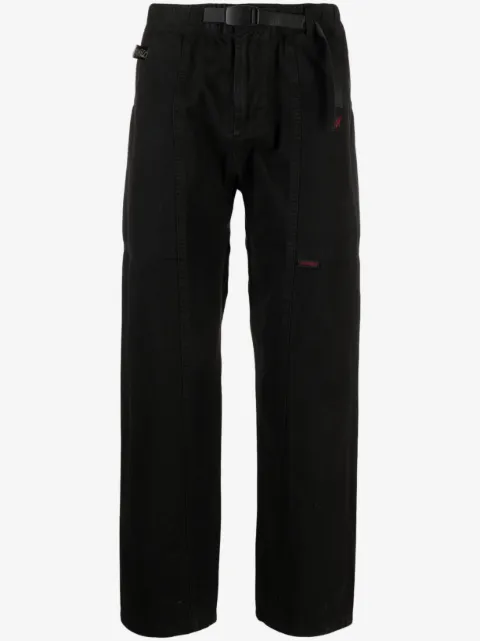 Gramicci pantalones rectos con parche del logo 