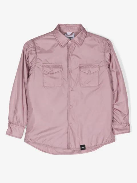 Aspesi Kids logo-patch shirt jacket