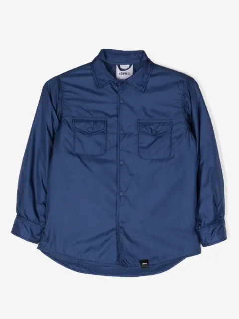 Aspesi Kids sobrecamisa con parche del logo