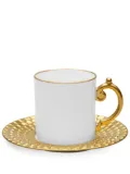 L'Objet Aegean espresso cup and saucer - Gold