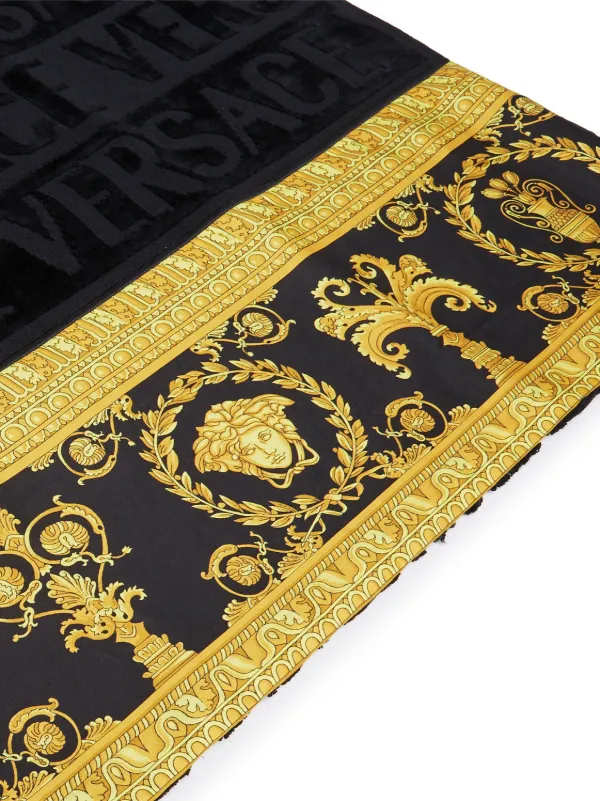 Versace Home I ♡ Baroque Hand Towel | Black | FARFETCH