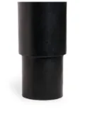 MAD et LEN logo-print iron candle holder - Black