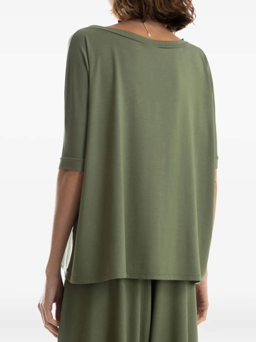 Lygia & Nanny Boxy Short-sleeve Top In Green
