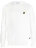 Star Point logo-patch cotton jumper - White