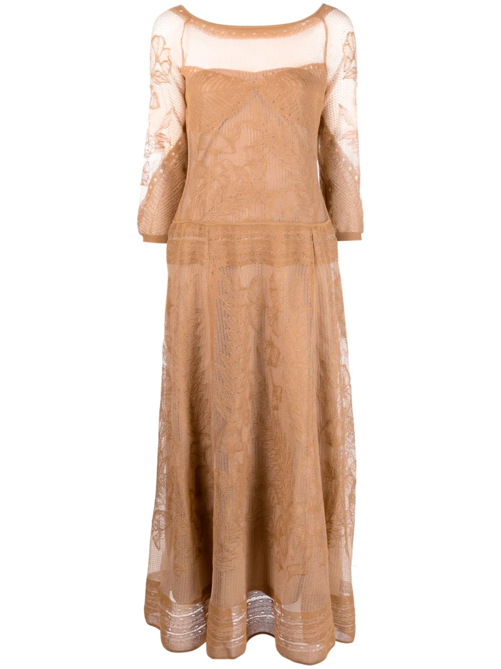 Alberta Ferretti embroidered mesh dress · 38
