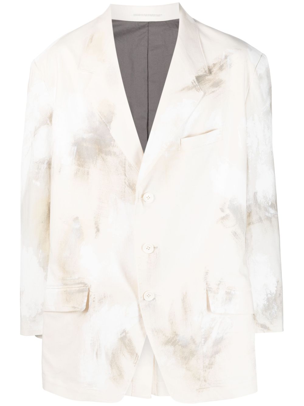 YOHJI YAMAMOTO ABSTRACT-PRINT BLAZER