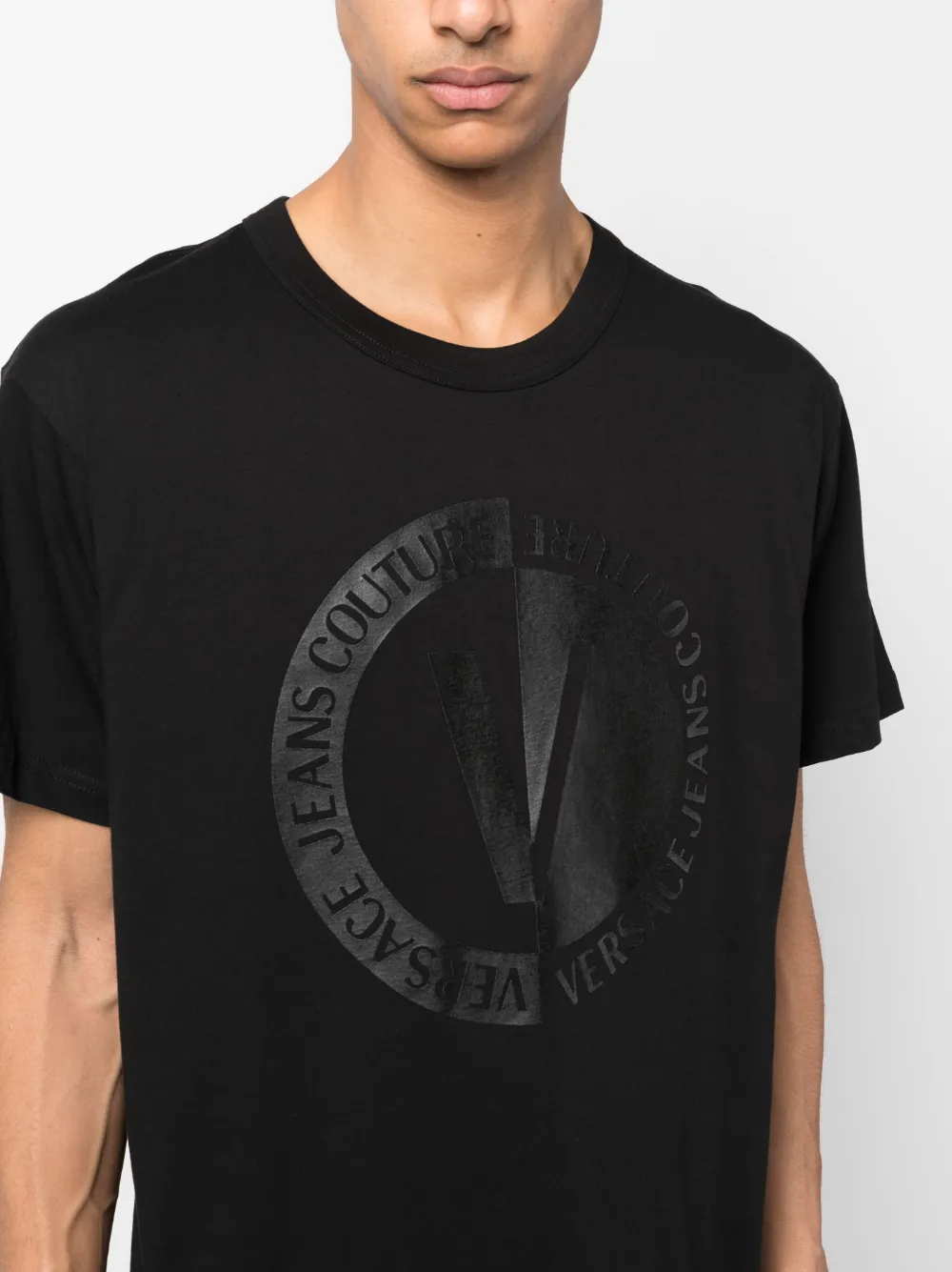 Versace White T-Shirt With Electric Logo Print main image 0