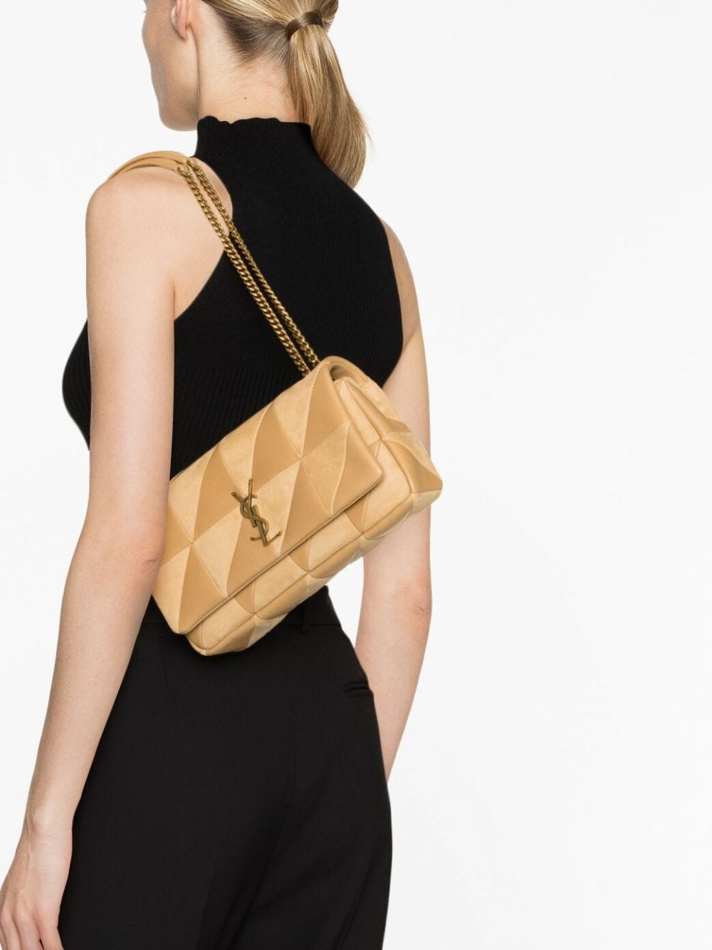 Medium jamie raffia shoulder bag - Saint Laurent - Women