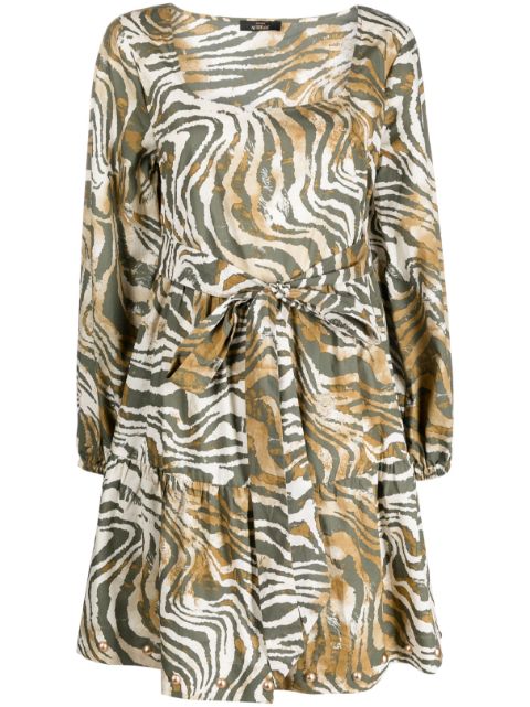 TWINSET - zebra-print poplin mini dress