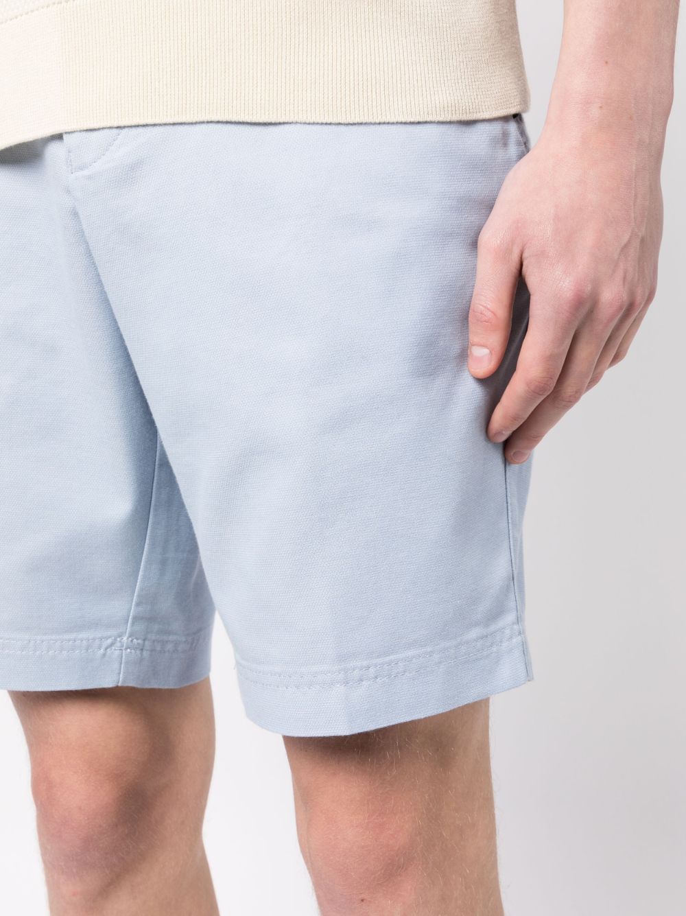 Shop Hugo Boss Cotton-blend Tailored Shorts In Blue