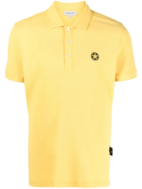 Star Point logo-patch cotton polo shirt