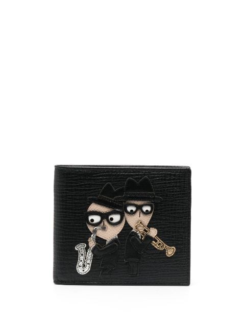 Dolce & Gabbana logo-print bi-fold leather wallet