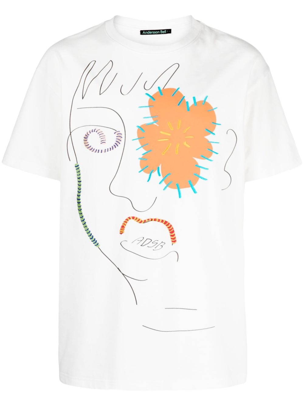 andersson bell t-shirt en coton à imprimé graphique - blanc