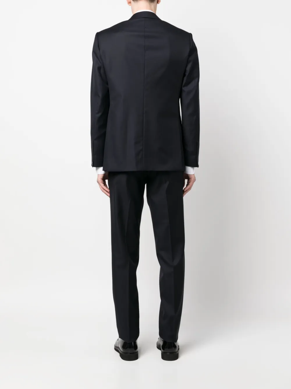 D4.0 Single-breasted Wool Suit In Blau