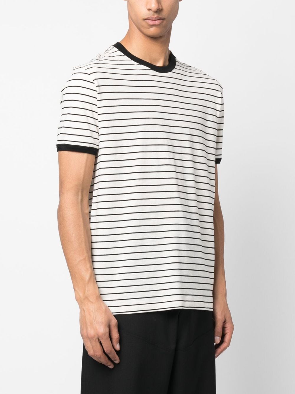 Shop Pt Torino Stripe-print Short-sleeved T-shirt In Nude