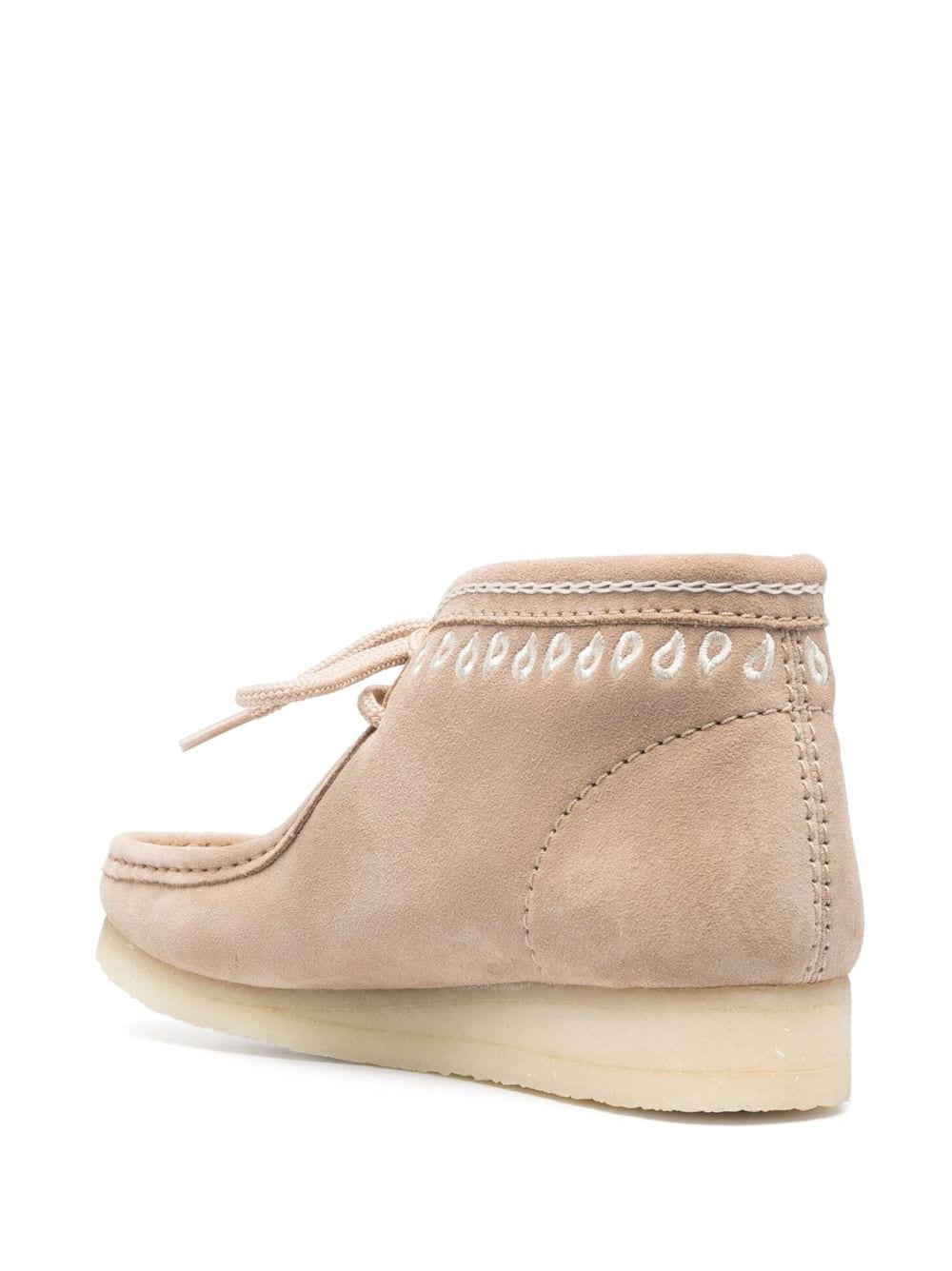 Shop Clarks Originals Wallabee Suede Boots In Neutrals