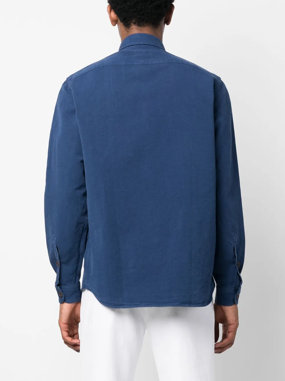 Fay Kids Overhemd met geborduurd logo Blauw