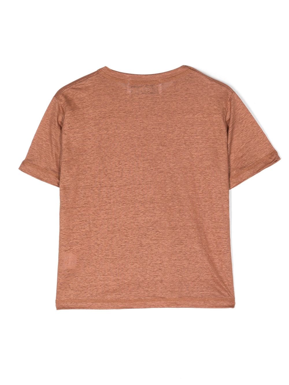 Shop Costumein Slub-texture Linen T-shirt In Braun