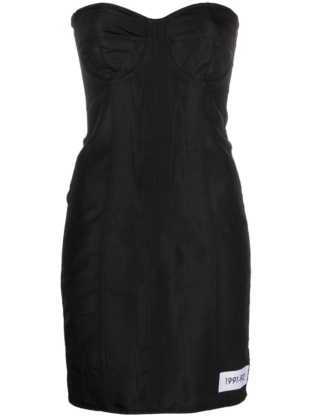 Dolce & Gabbana Black Kim Kardashian Edition Sweetheart Neck Minidress In Schwarz