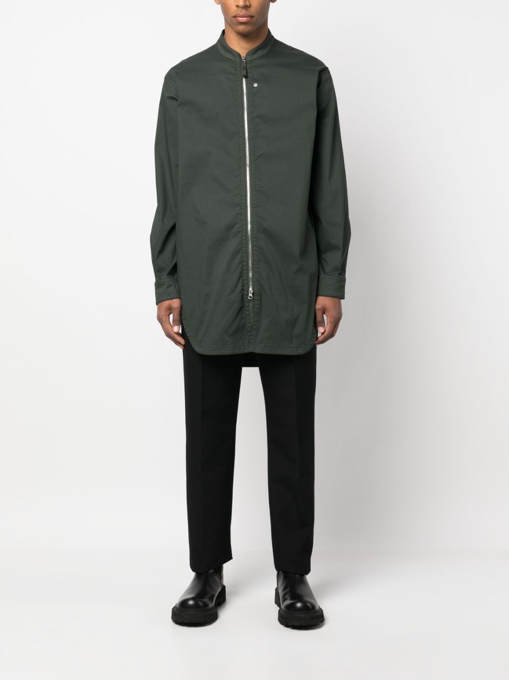 Shop Stone Island Shadow Project Front Zip-fastening Lightweight Jacket In Green