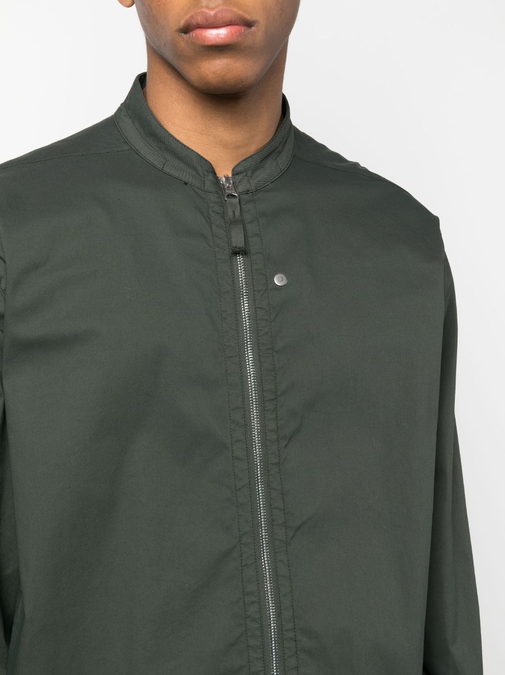 Shop Stone Island Shadow Project Front Zip-fastening Lightweight Jacket In Green