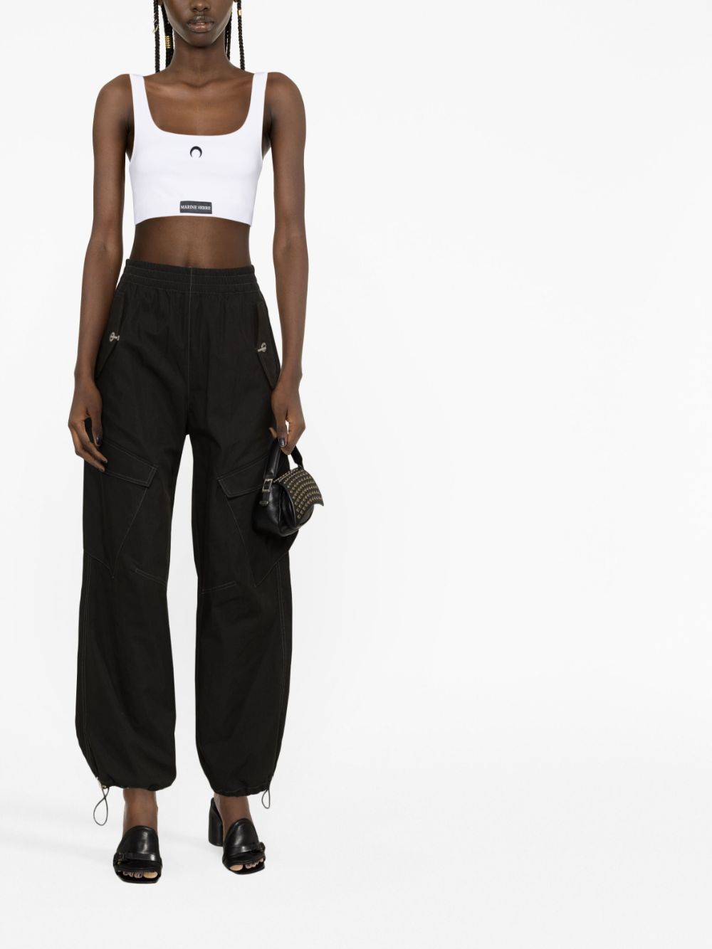 Marine Serre Cropped top - Wit