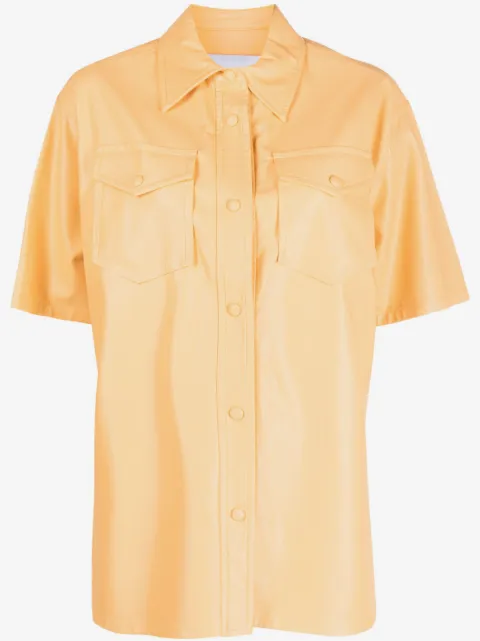 STAND STUDIO Norea faux-leather shirt