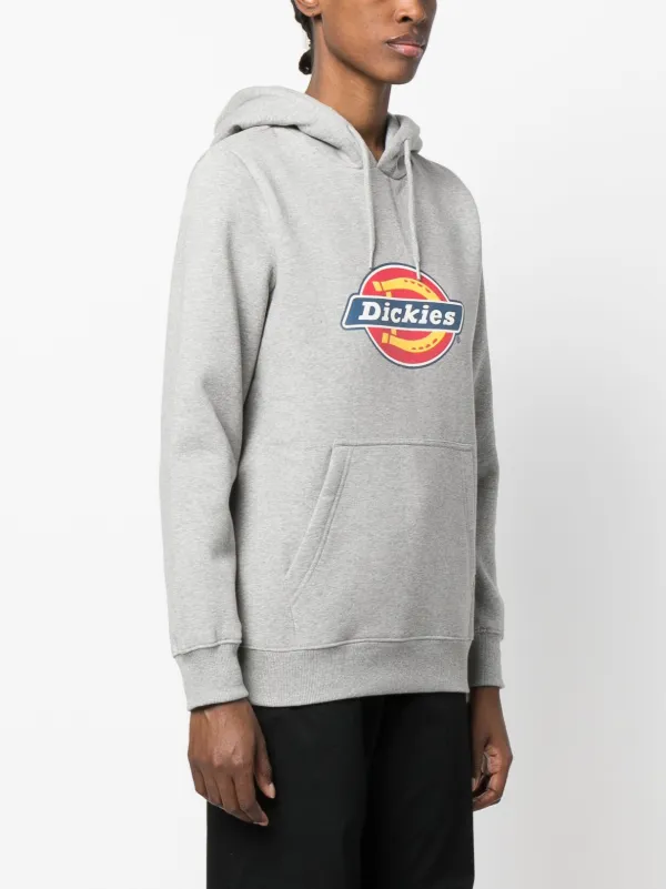 DICKIES logo-print long-sleeved Hoodie | Grey | FARFETCH SG