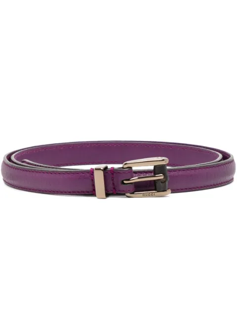 Gucci logo-engraved leather belt 