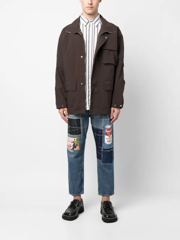 Junya Watanabe MAN patchwork-detail Denim Jeans - Farfetch