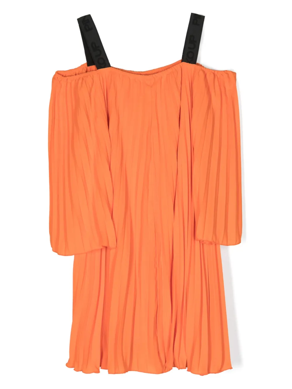 Pinko Kids Geplooide midi-jurk - Oranje