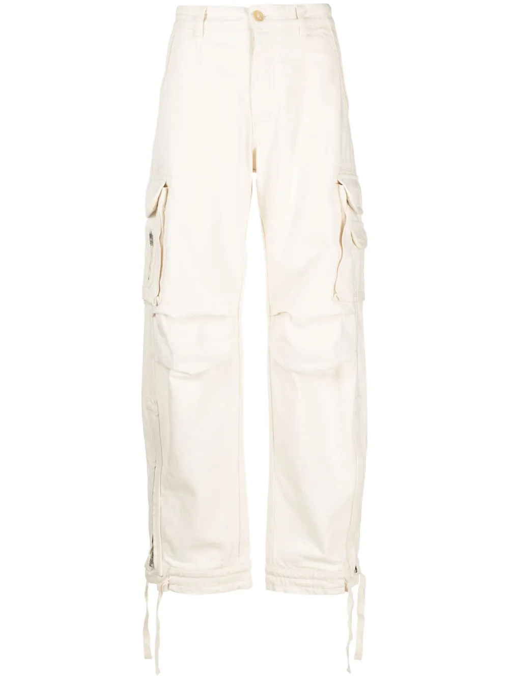 Armarium Cargo-style High-waist Trousers In Nude