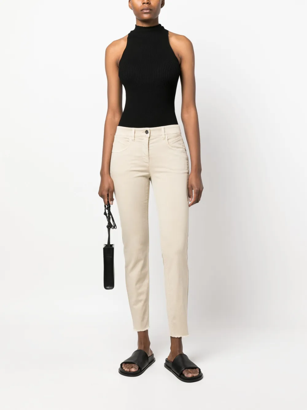 Luisa Cerano Cropped broek - Beige