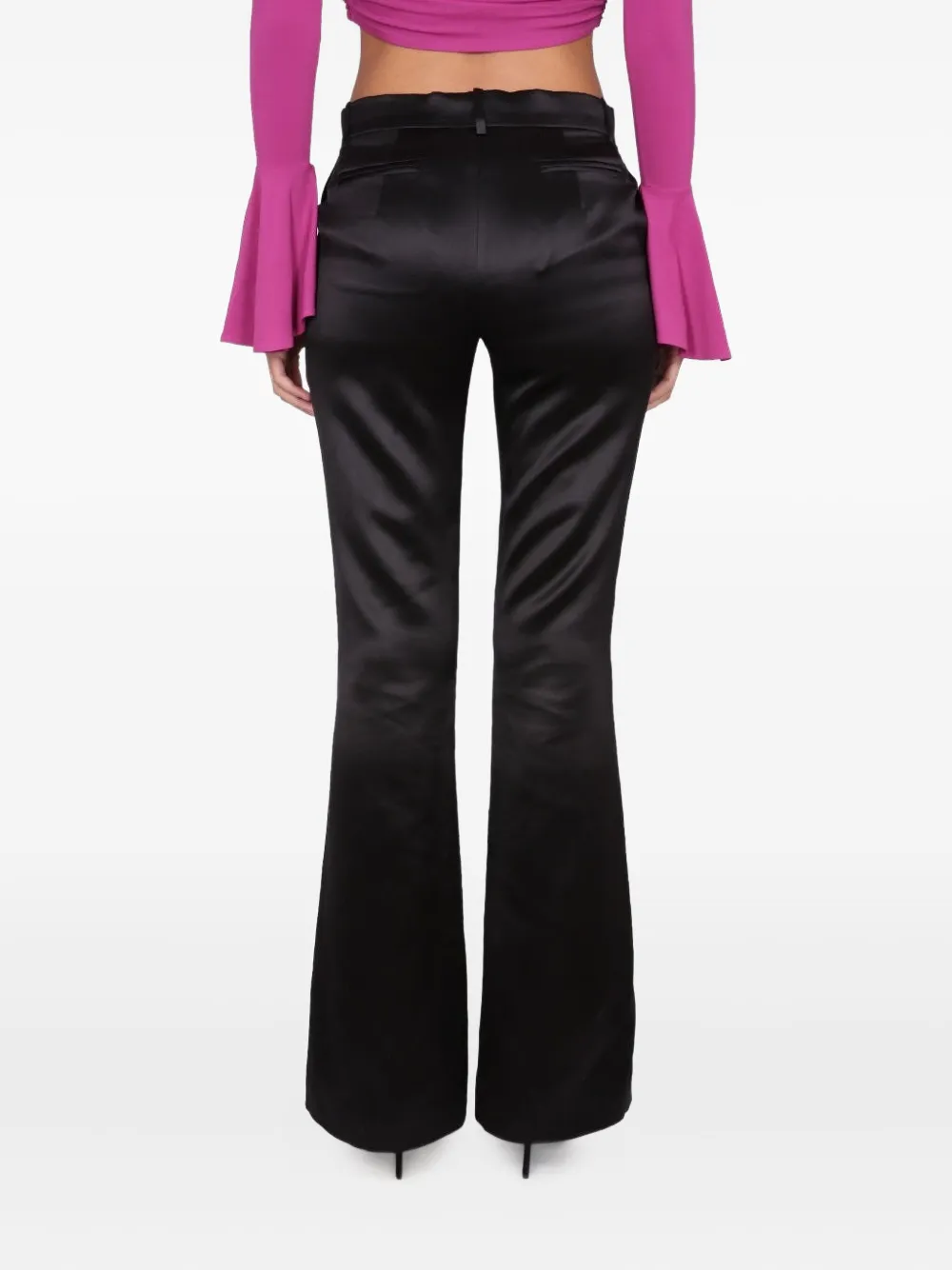 Magda Butrym satin trousers - Zwart