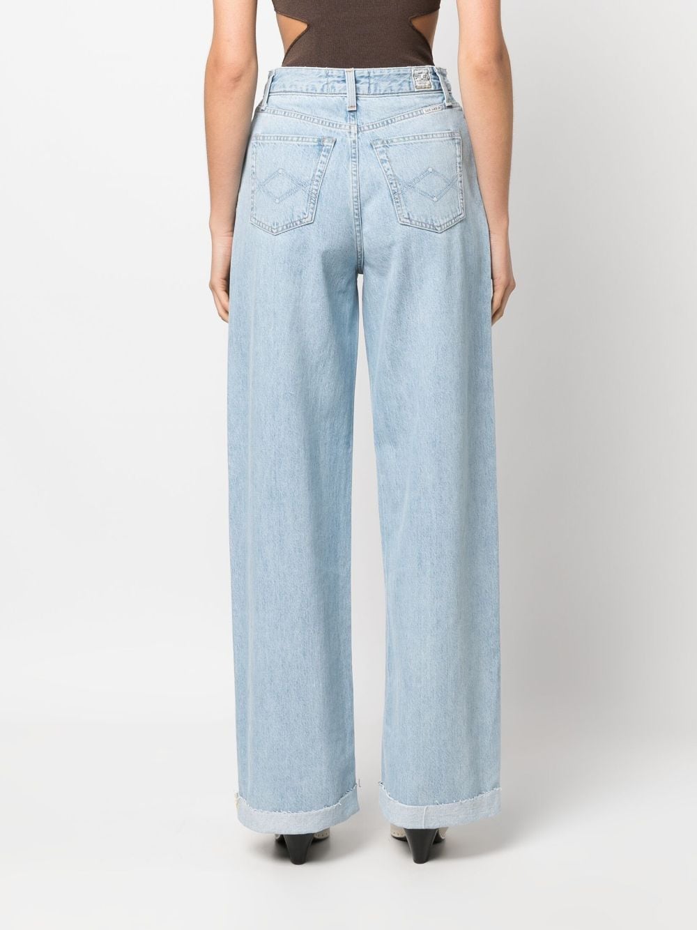 Shop Washington Dee Cee High-waist Wide-leg Jeans In Blue