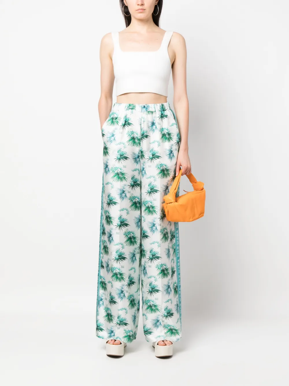Max Mara Broek met print Blauw