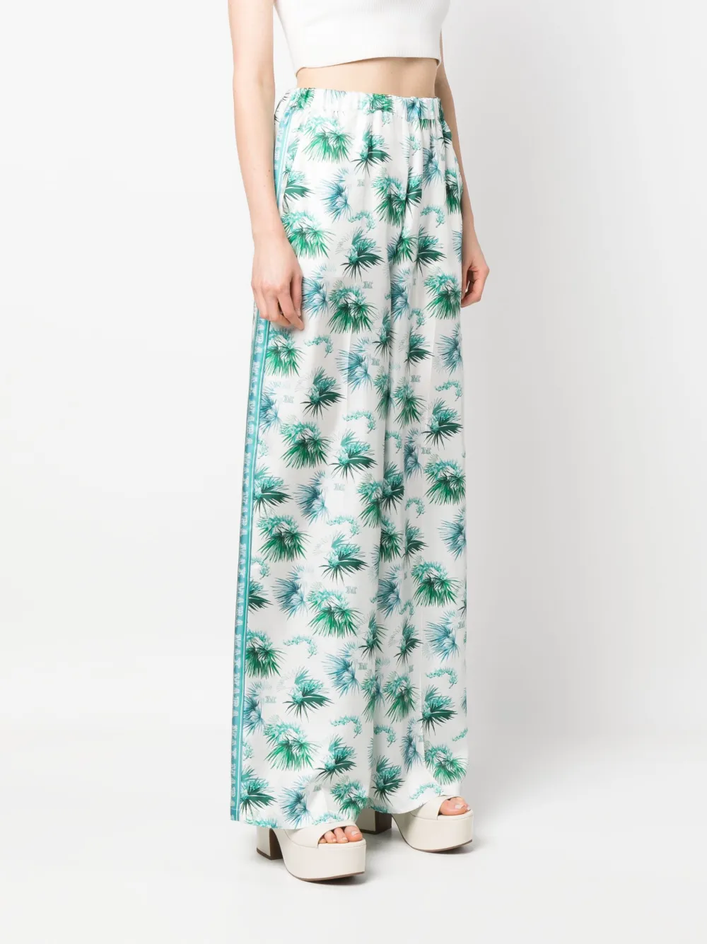 Max Mara Broek met print Blauw