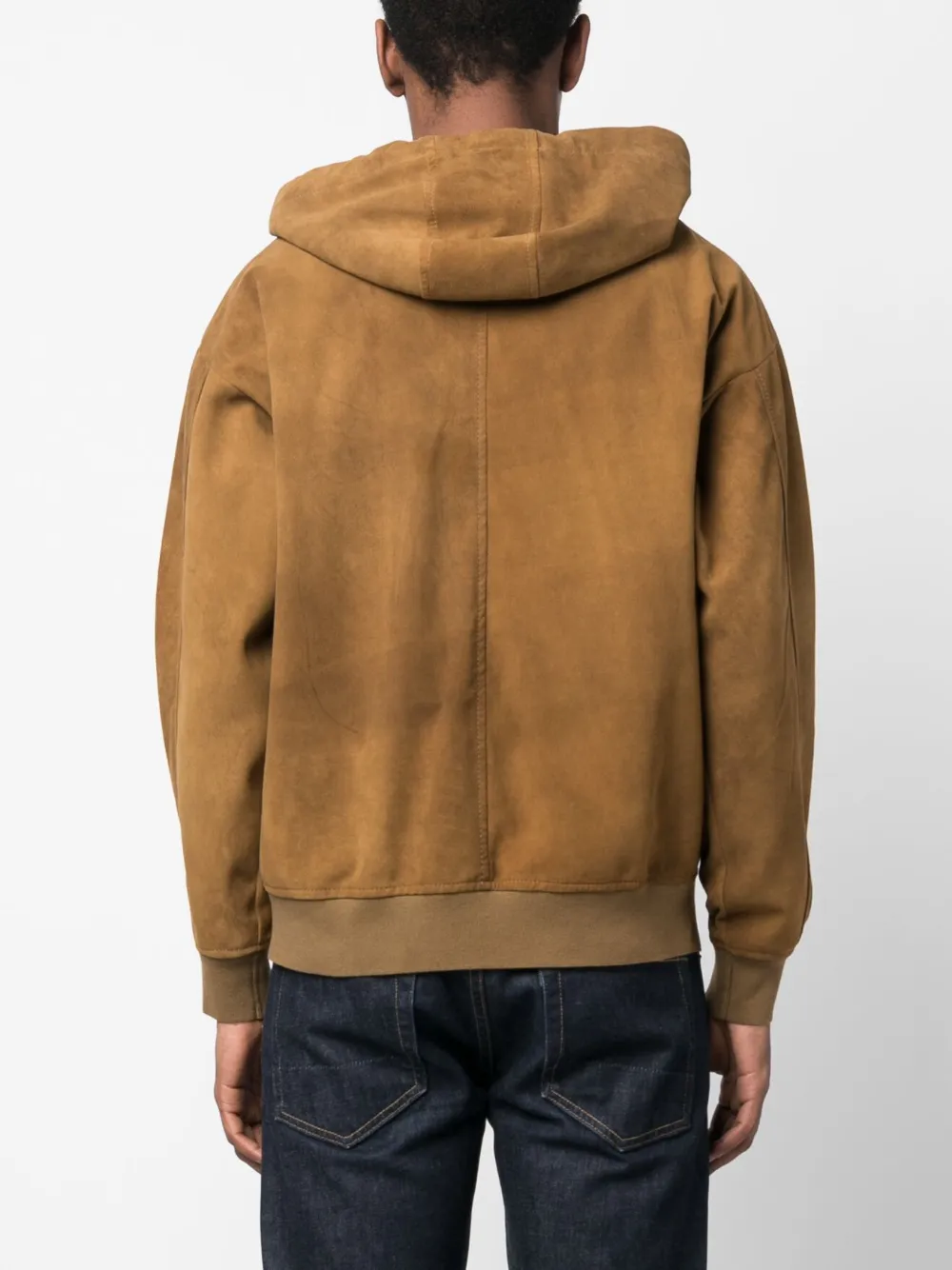 Suede hoodie on sale