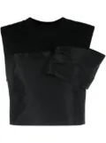 Alexander McQueen cold-shoulder cotton top - Black